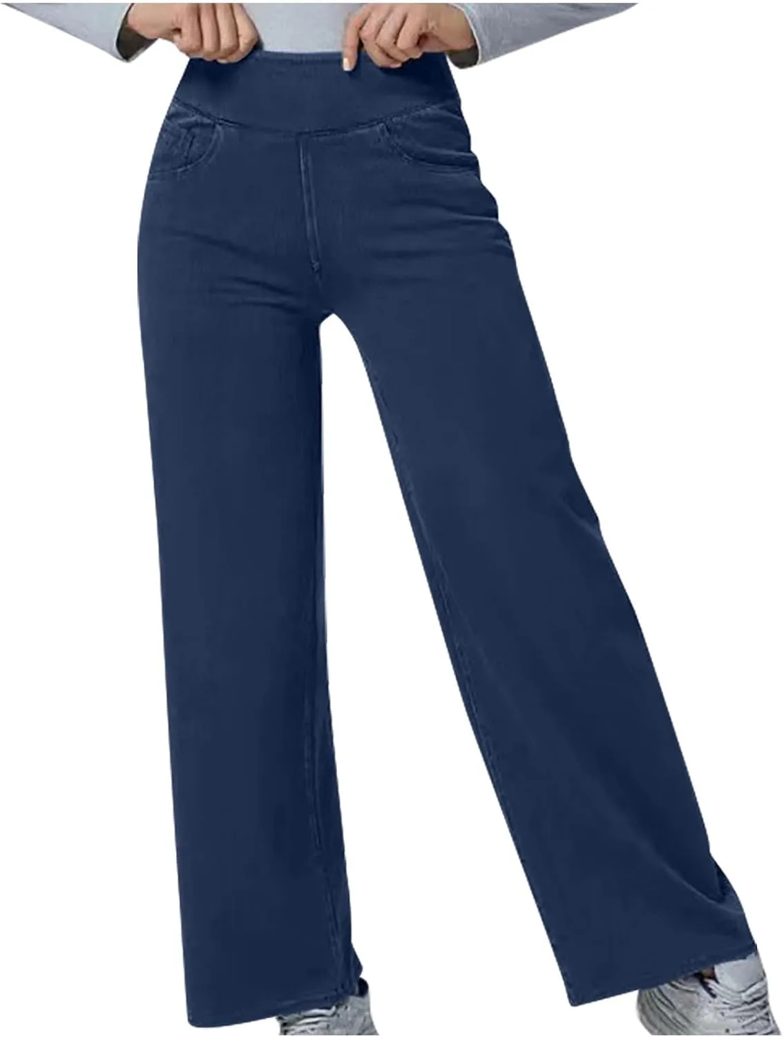 Женские джинсы Wide Leg High Waisted Stretchy Straight Leg
