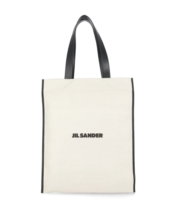 

Сумка Шоппер из хлопка с кожаными ручками Jil Sander, бежевый