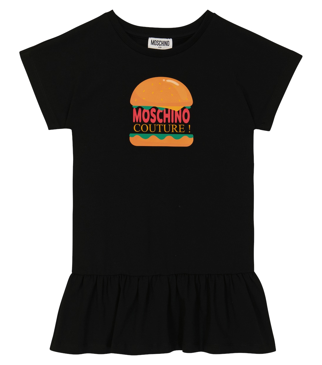 

Платье из джерси с логотипом Moschino Kids, черный
