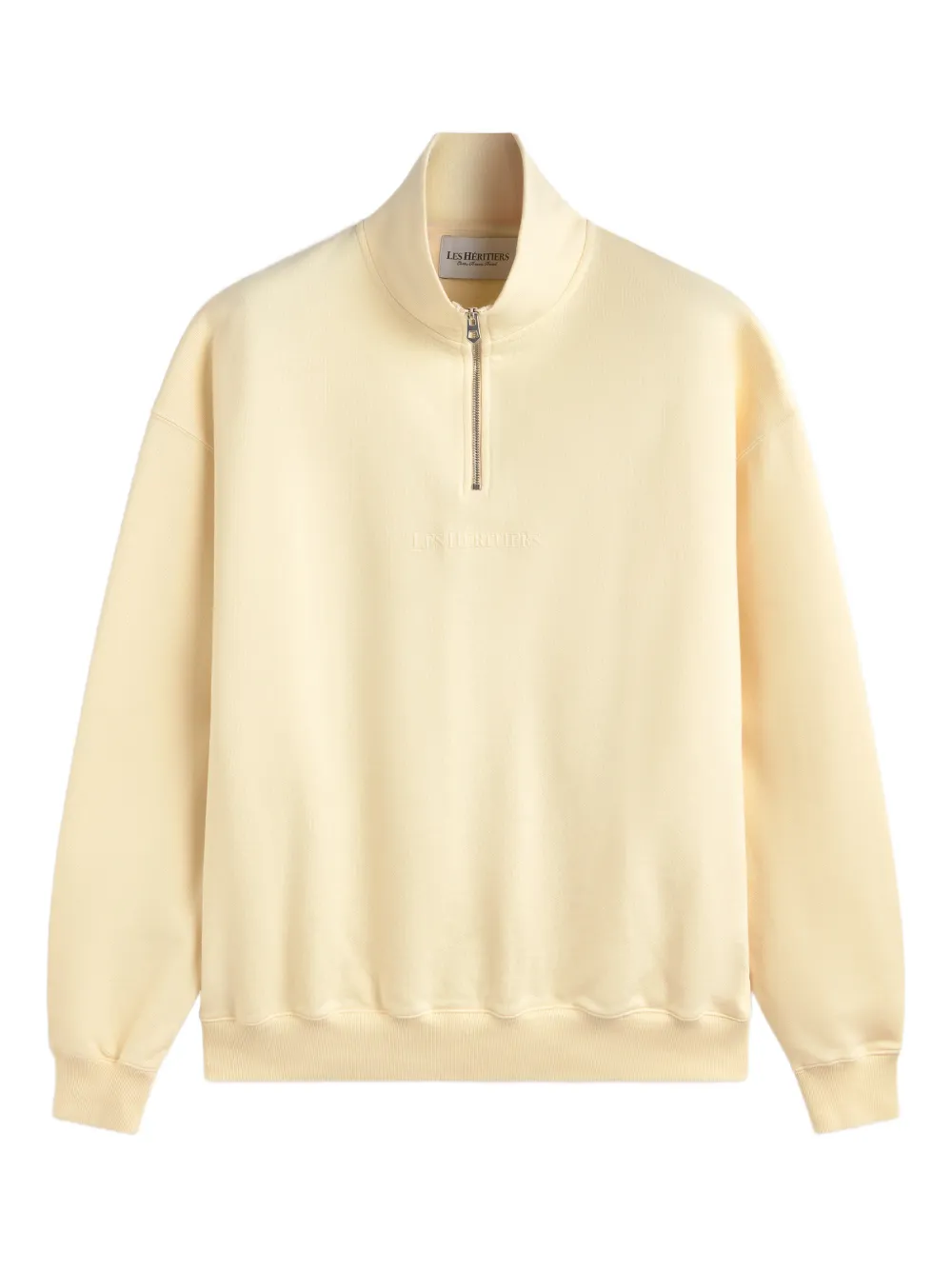 

Свитшот с четверной молнией и логотипом Les Héritiers, желтый