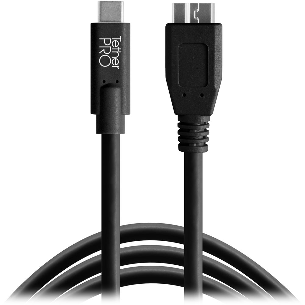 

Tether Tools TetherPro USB Type-C Male to Micro-USB CUC3315-BLK