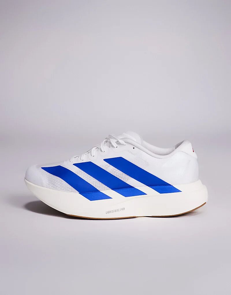 Кроссовки adidas Running Adizero EVO SL белого и синего цветов Adidas Performance — фото 2