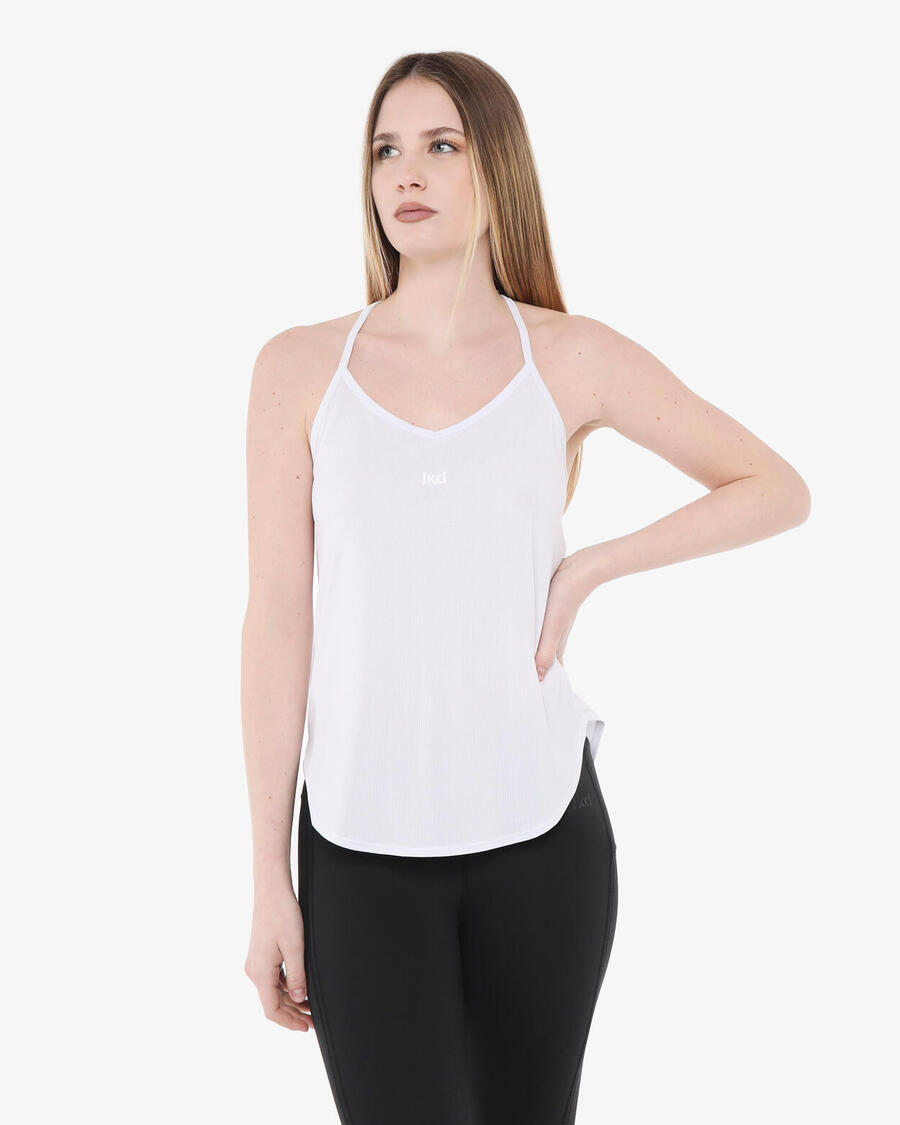 

JAKED белая синтетическая майка для фитнеса для женщин