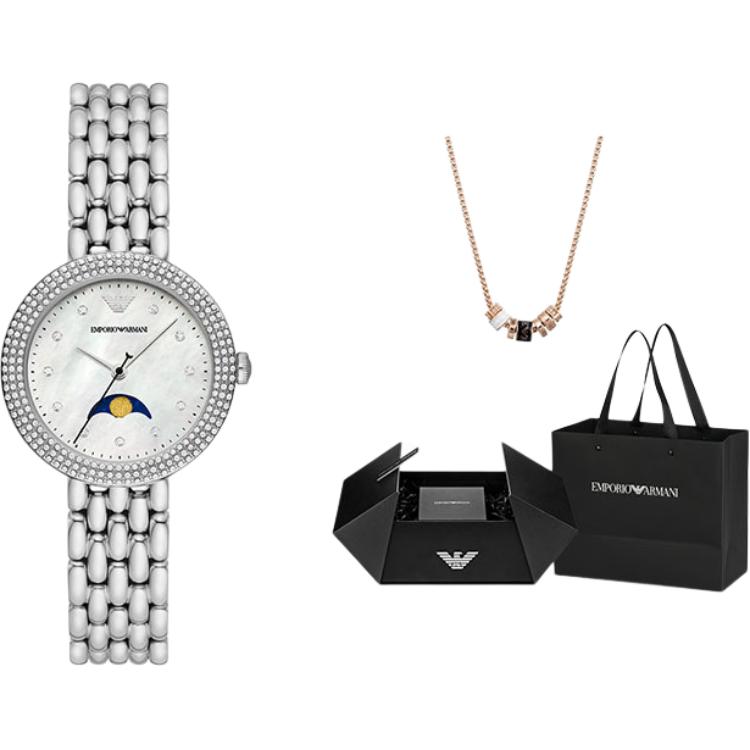 

EMPORIO ARMANI Часы ROSA Collection Wrist Watch Quartz Movement Stainless Steel Strap 32mm White Dial Women's Watch