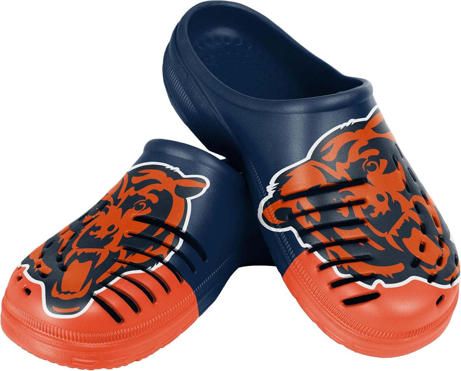 

Мужские садовые водные сандалии FOCO с логотипом команды NFL, обувь, тапочки, сабо, Chicago Bears 11-12 Colorblock Big Logo