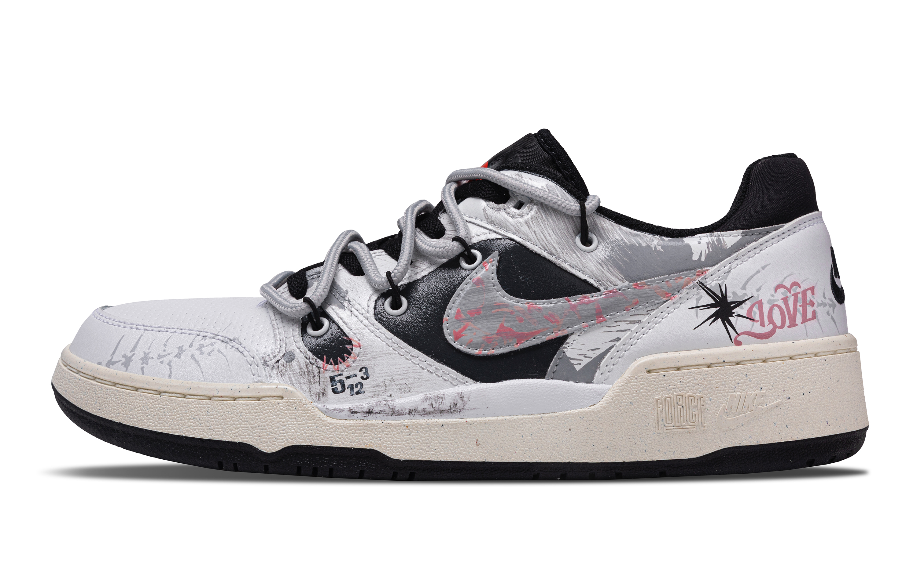 

Nike Кроссовки для скейтбординга Full Force Cushioning Low Top, мужские, черно-белые