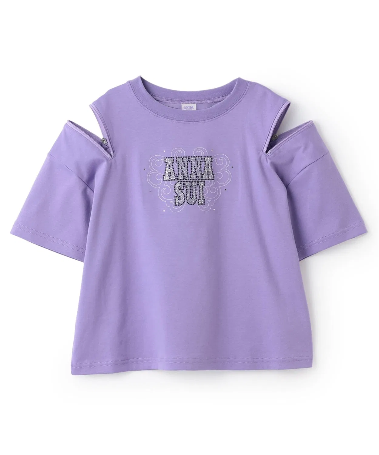 Детская футболка с логотипом ANNA SUI mini фиолетовая — фото 3