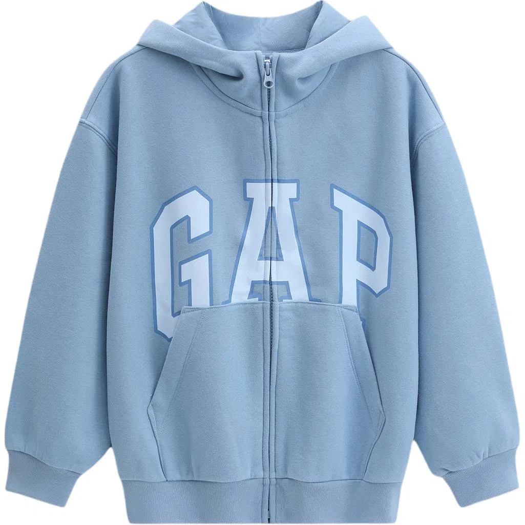 Детский свитшот с капюшоном GAP фиолетовый — фото 3