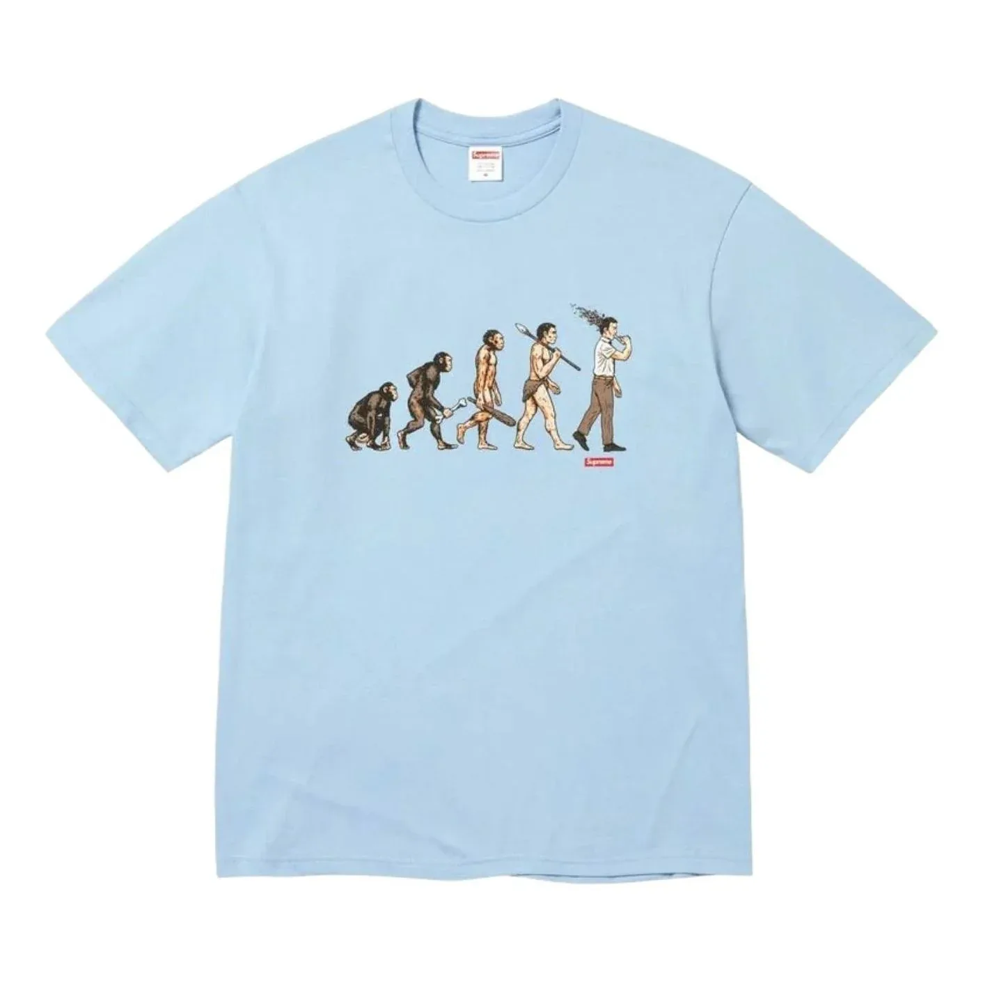Футболка Supreme SS26 Evolution, цвет «пудрово-голубой»