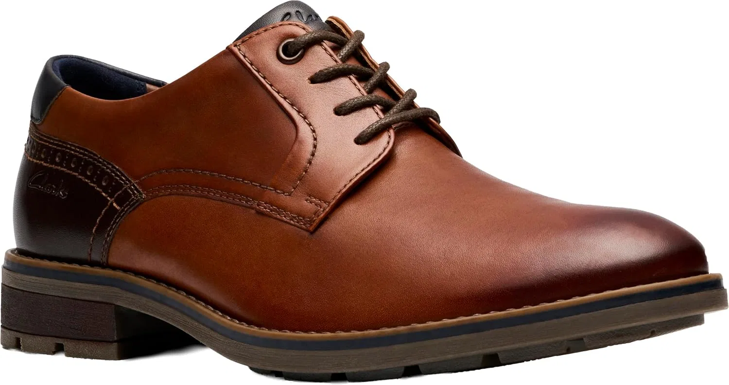 Мужские туфли-оксфорды Clarks Emmet Plain, Tan Leather
