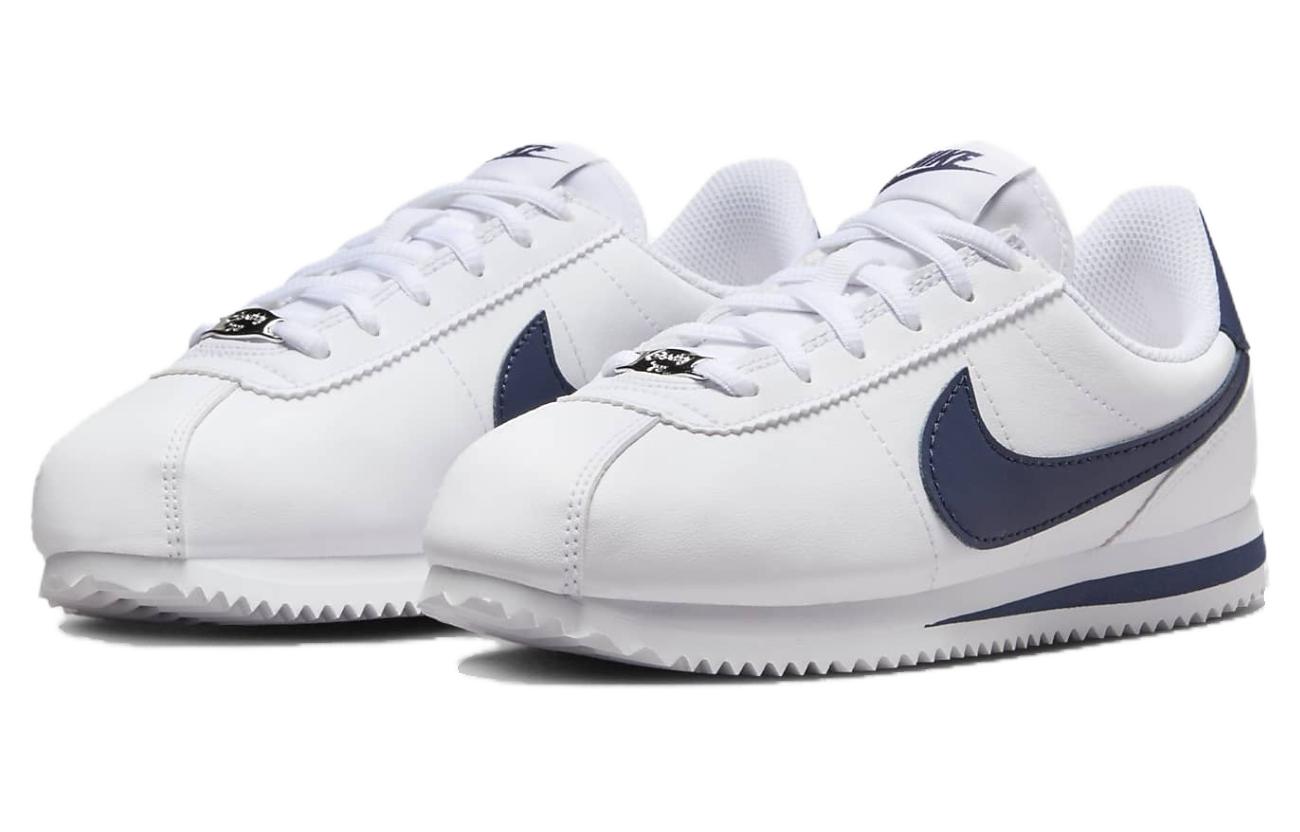 Кроссовки Nike Cortez Basic SL белые нейтральные индиго — фото 2