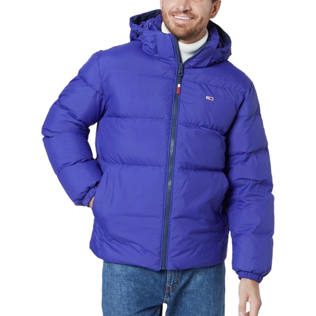 Tommy Hilfiger Мужская сине-фиолетовая пуховая куртка, Blue Purple — фото 4