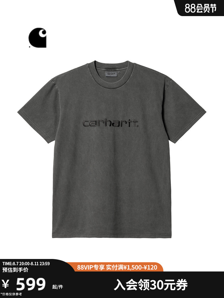 

Футболка мужская Carhartt WIP с логотипом и буквами, синий
