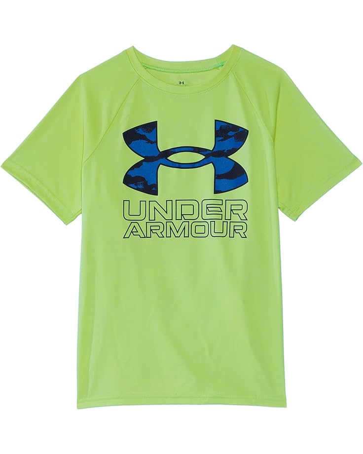 

Толстовка Under Armour Kids Tech Hybrid Print Short Sleeve T-Shirt, цвет Morph Green/Morph Green/Tech Blue