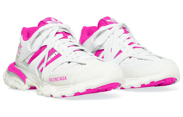 Кроссовки x adidas originals track forum 'white pink' Balenciaga, белый — фото 2