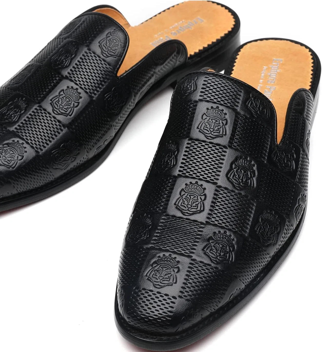 Мужские мокасины из натуральной кожи, черные Erphpre Paul — фото 3