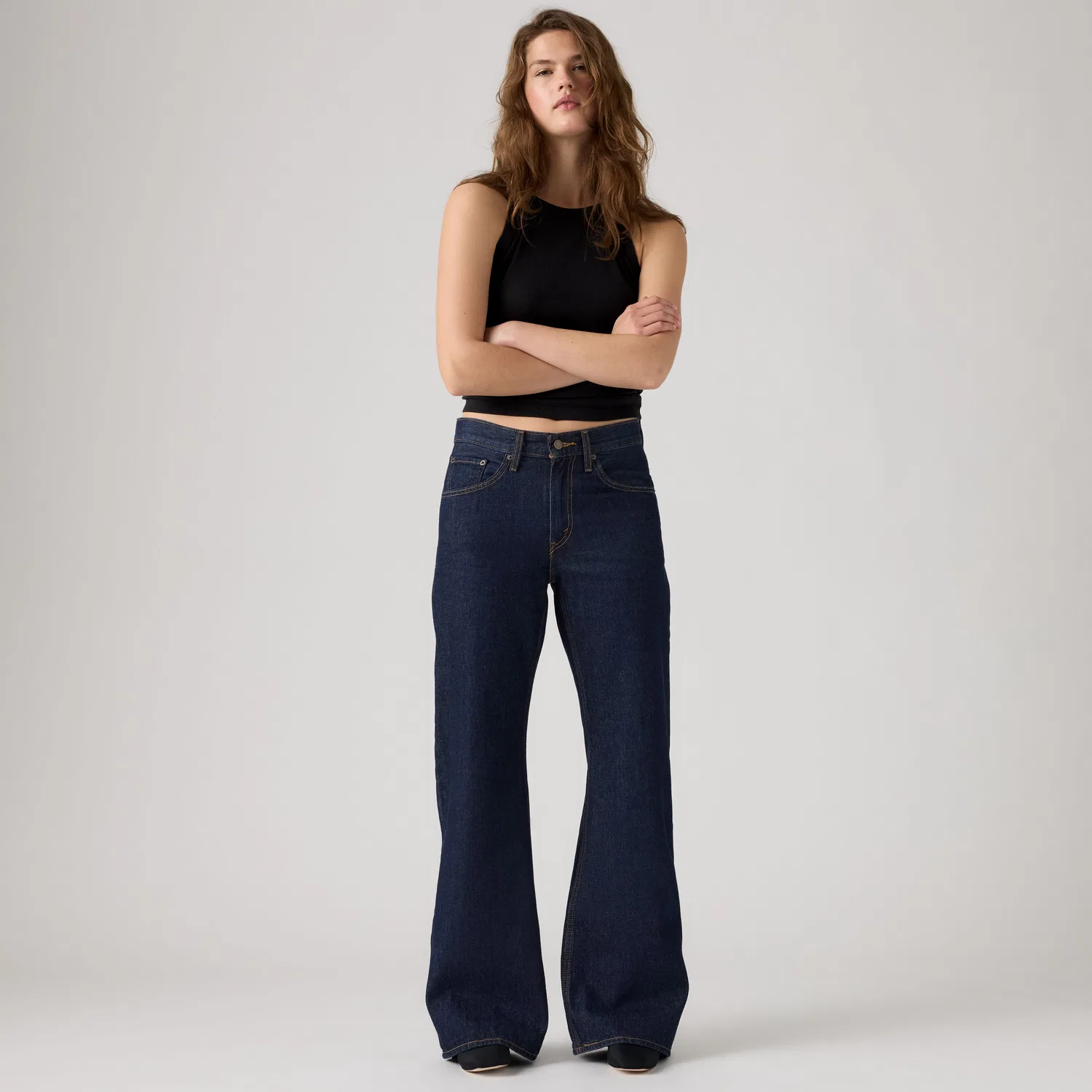 Свободные женские джинсы-ботинки Levi's, Dark Wash