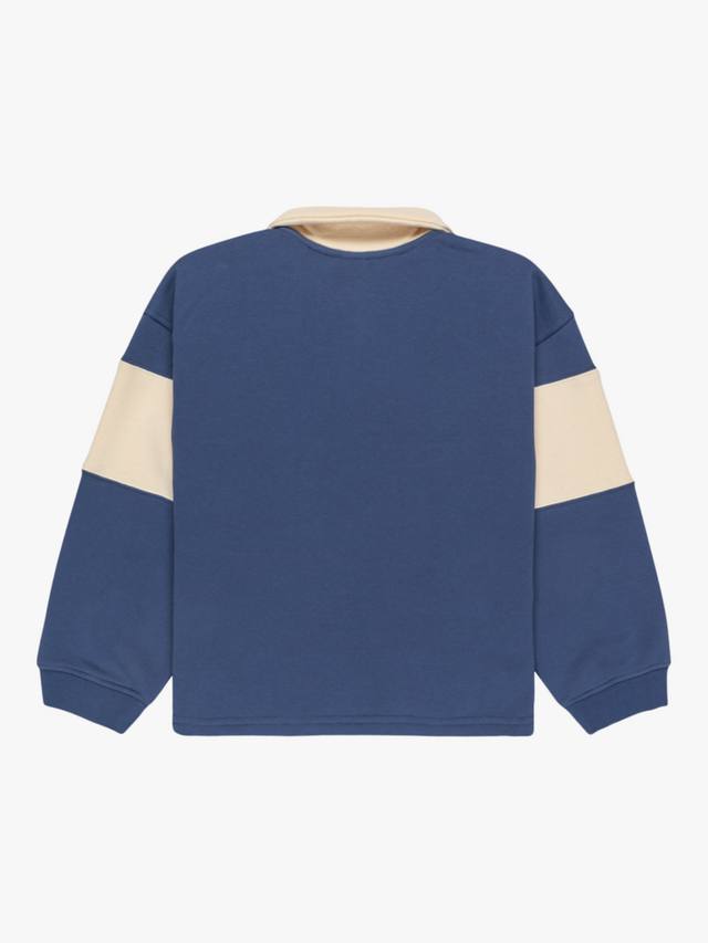 Детский свитшот Iconic Waves из хлопковой смеси Roxy, Vintage Indigo — фото 2