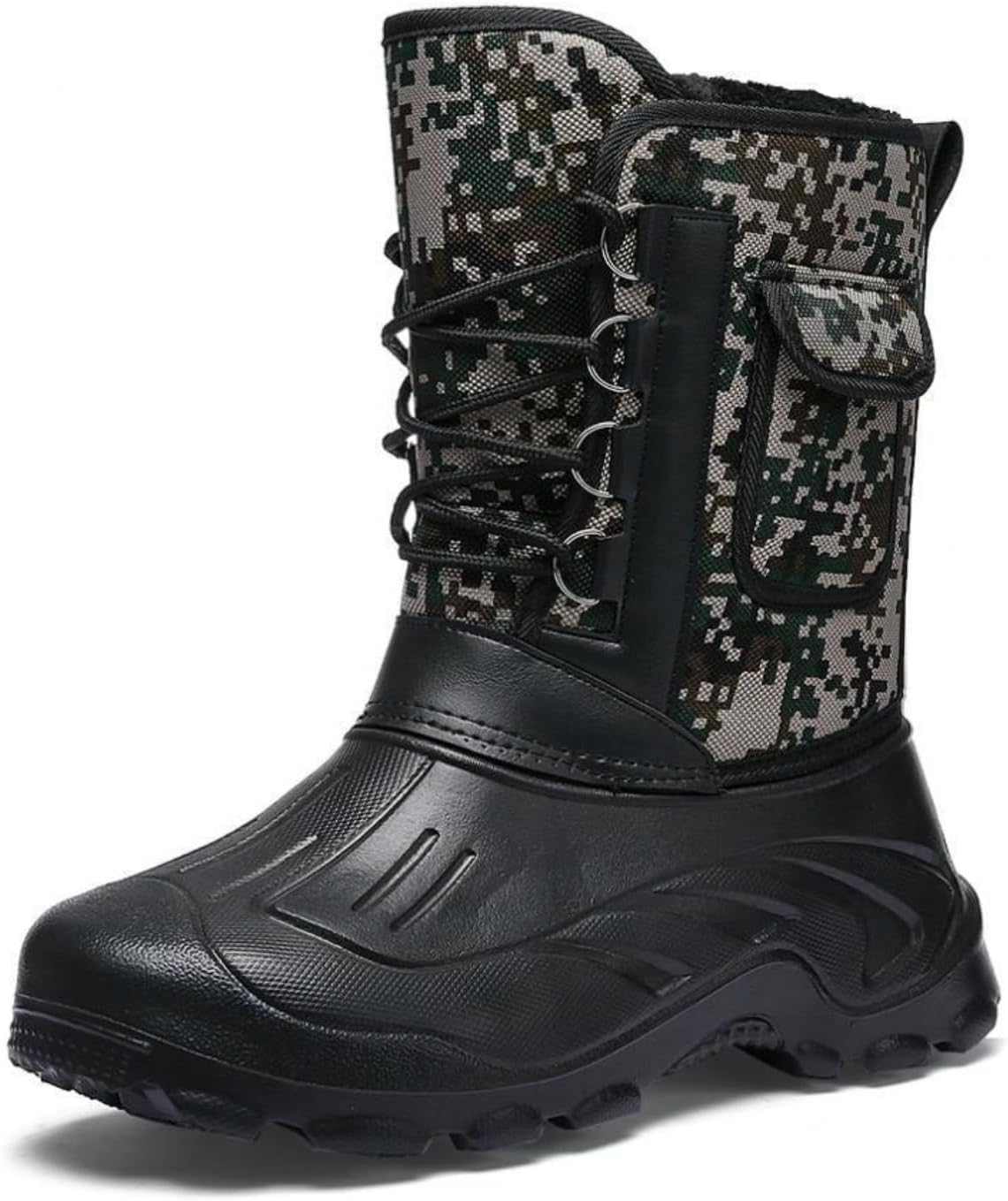 

Мужские зимние снежные ботинки Azttoztto, водонепроницаемые сапоги до середины голени, спортивные износостойкие нескользящие теплые ботинки, Forest Color
