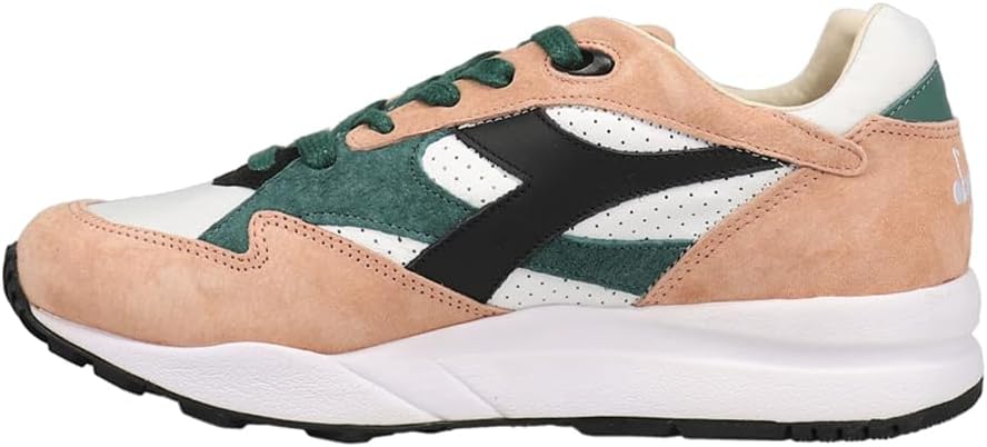 Кроссовки мужские Diadora Eclipse Italia с перфорированной верхней частью и шнуровкой, повседневные - зеленые, розовые, белые — фото 3