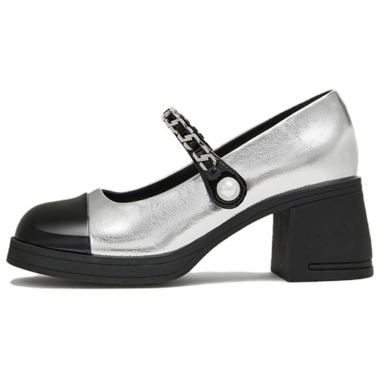 

Туфли Мэри Джейн женские Basto, цвет Silver/Black