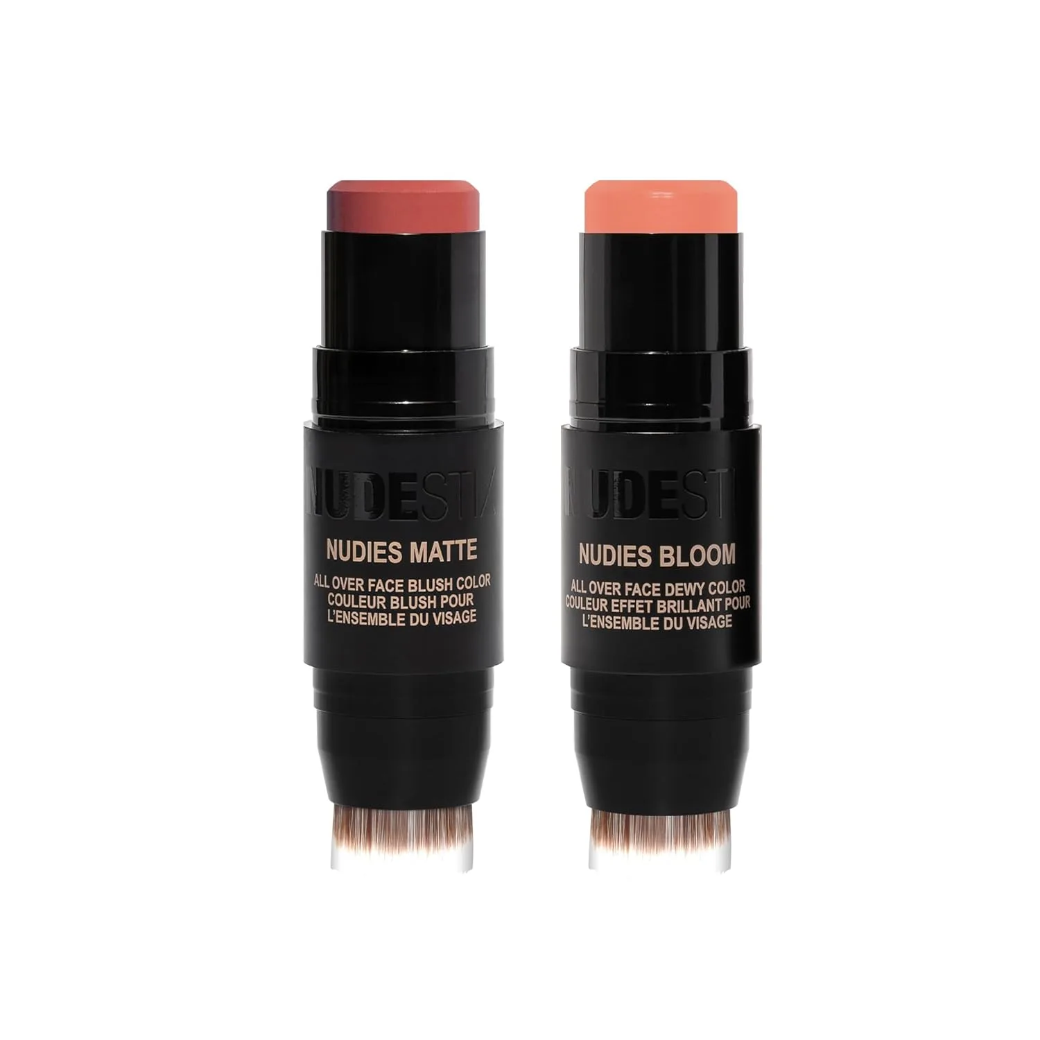 Набор кремовых румян-стиков Nudestix Pretty Nude Skin Kit - 2 оттенка для щек, глаз и губ | Включает Nudies Matte и Nudies Bloom | Подходит для всех оттенков кожи, Body Language, Sweet Peach Peony — фото 2