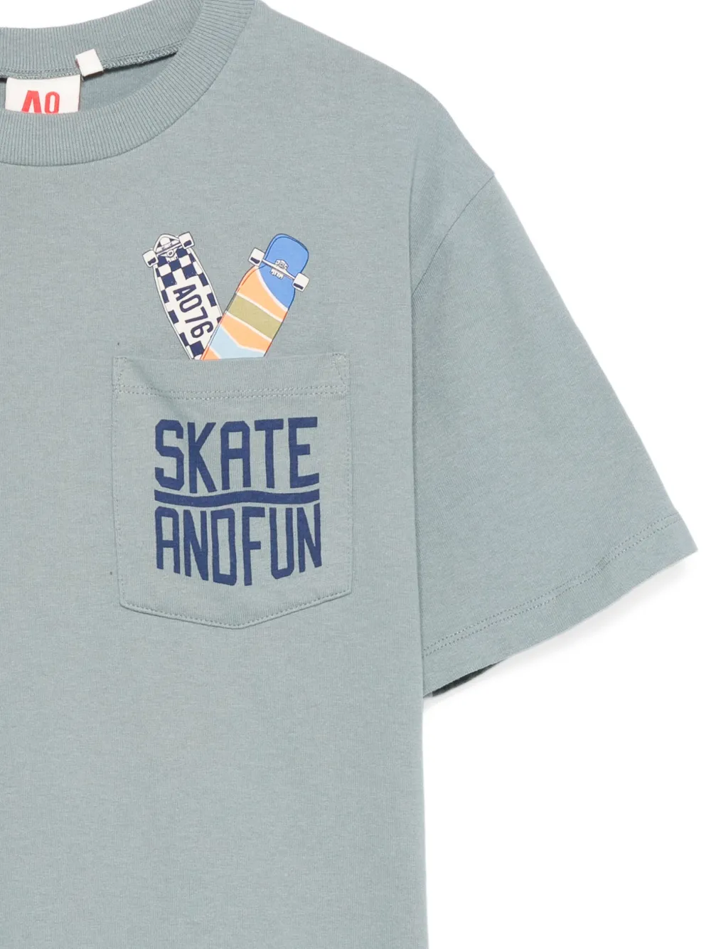 Футболка с нагрудным карманом American Outfitters Kids, синий — фото 3