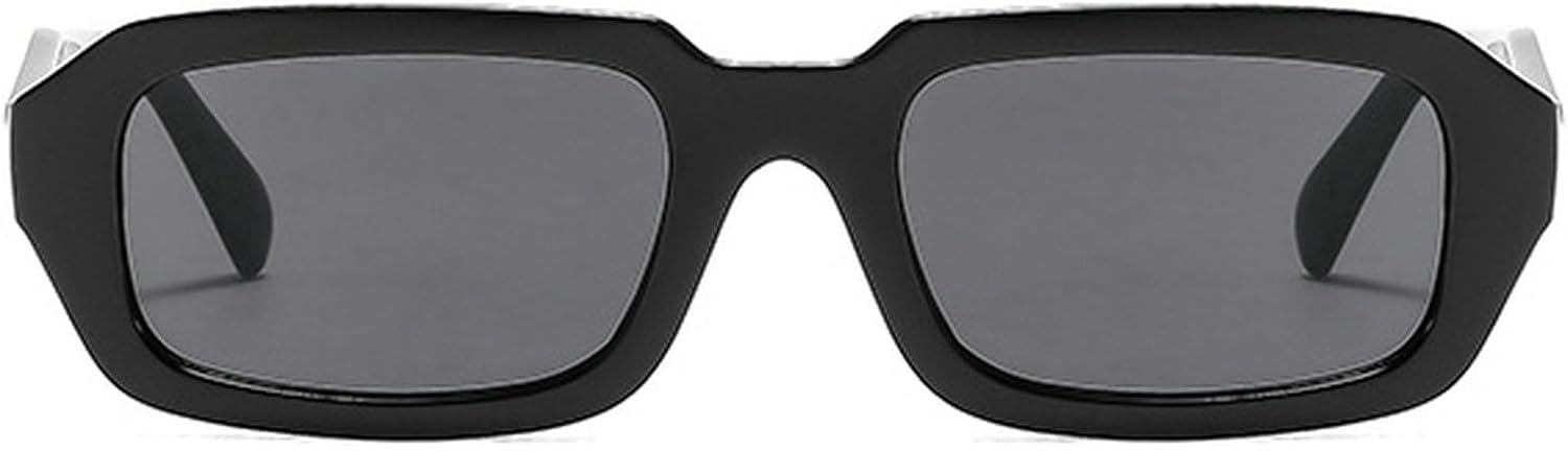 

Солнцезащитные очки в стиле ретро прямоугольной формы для женщин и мужчин. Модные солнцезащитные очки, классические, маленькие, узкие, в стиле 80-х и 90-х. Тонкие солнцезащитные очки mincl, Black