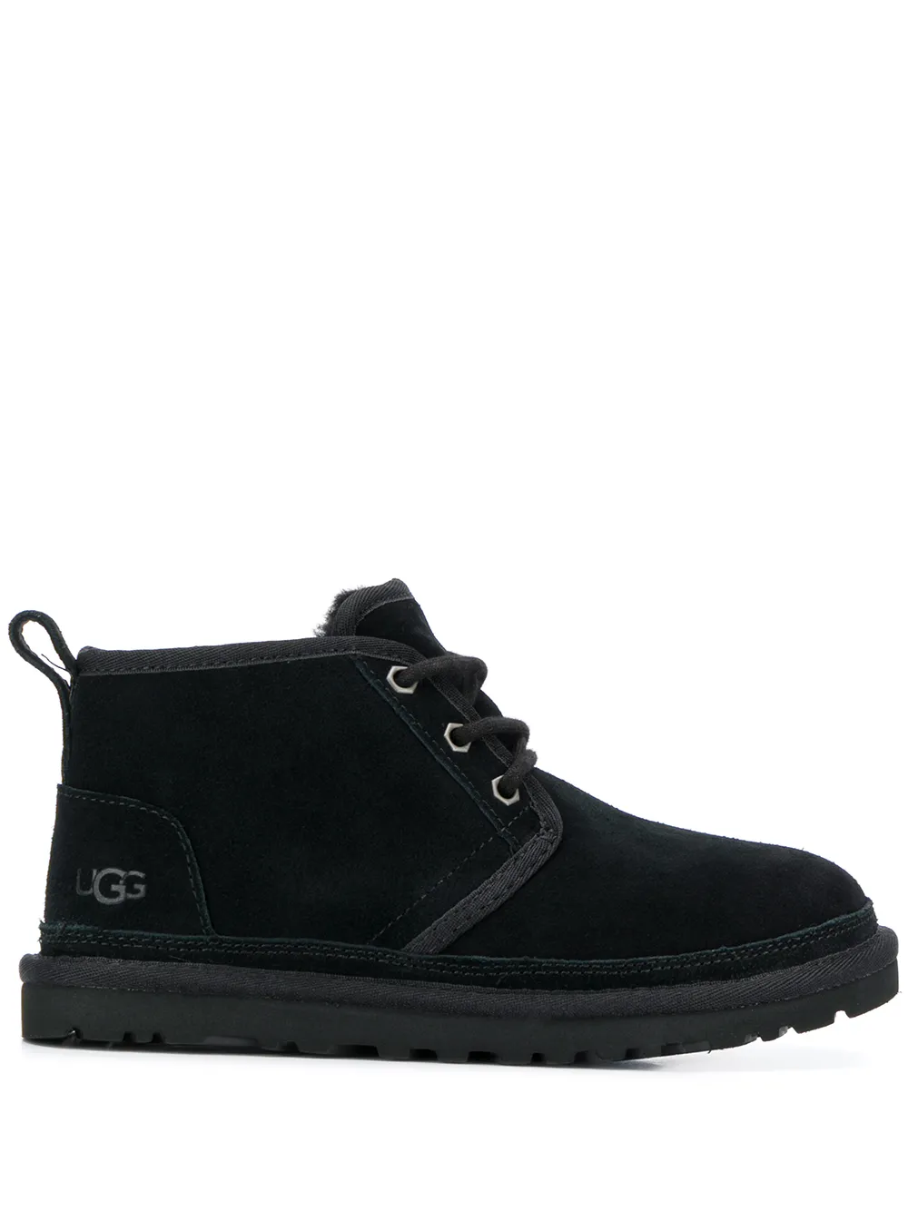 Ботинки UGG на шнуровке, черный