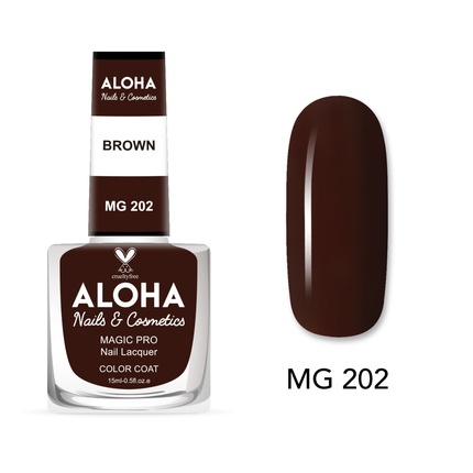 

Лак для ногтей Magic Pro 15 мл - Mg 202 / Коричневый Aloha Nails & Cosmetics