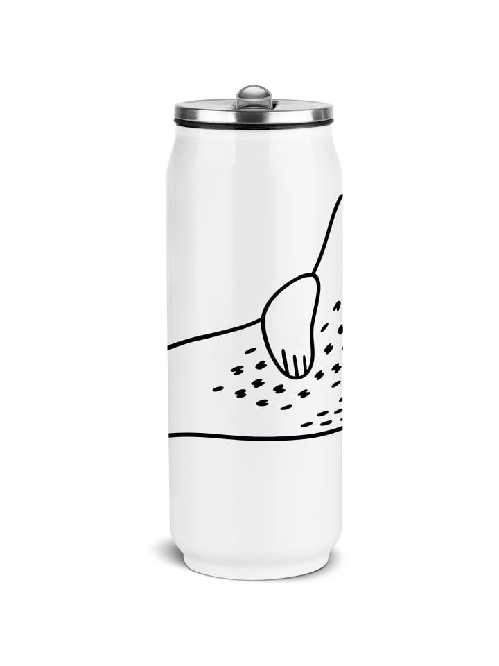 

Mr. & Mrs. Panda Уличная бутылка для воды, дизайн в виде печати, смеющийся, без слогана, белого цвета