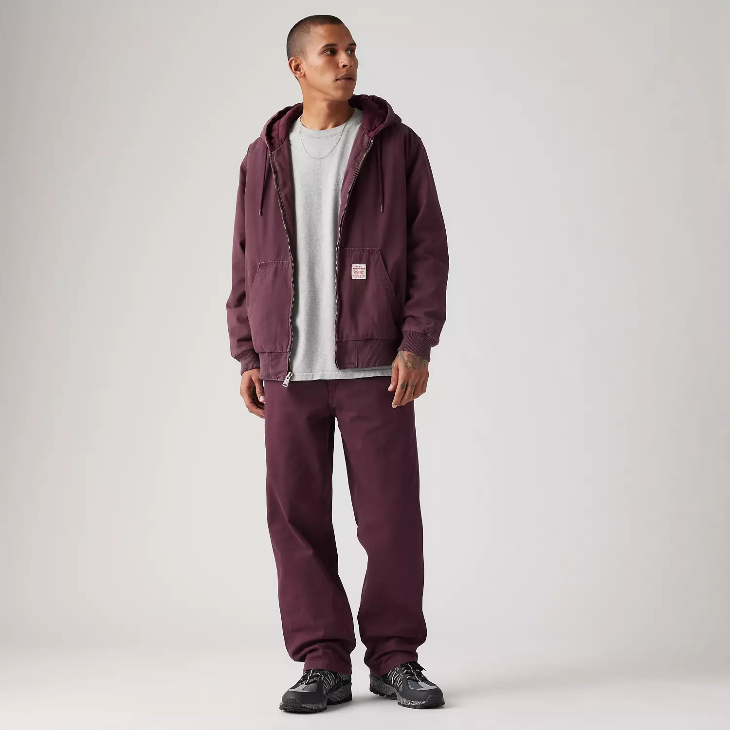 

568 Свободные прямые джинсы Carpenter для мужчин Levi's, цвет Deep Burgundy - Red