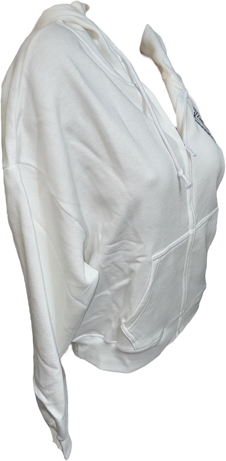 Victoria's Secret Pink Ivy Fleece Campus Full Zip Hoodie цвет белый новый, White — фото 3