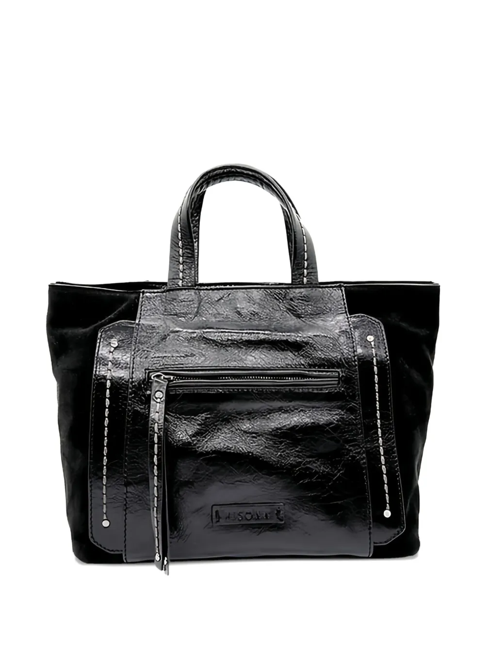 

Сумка-тоут из лаковой кожи VISONA`, черный