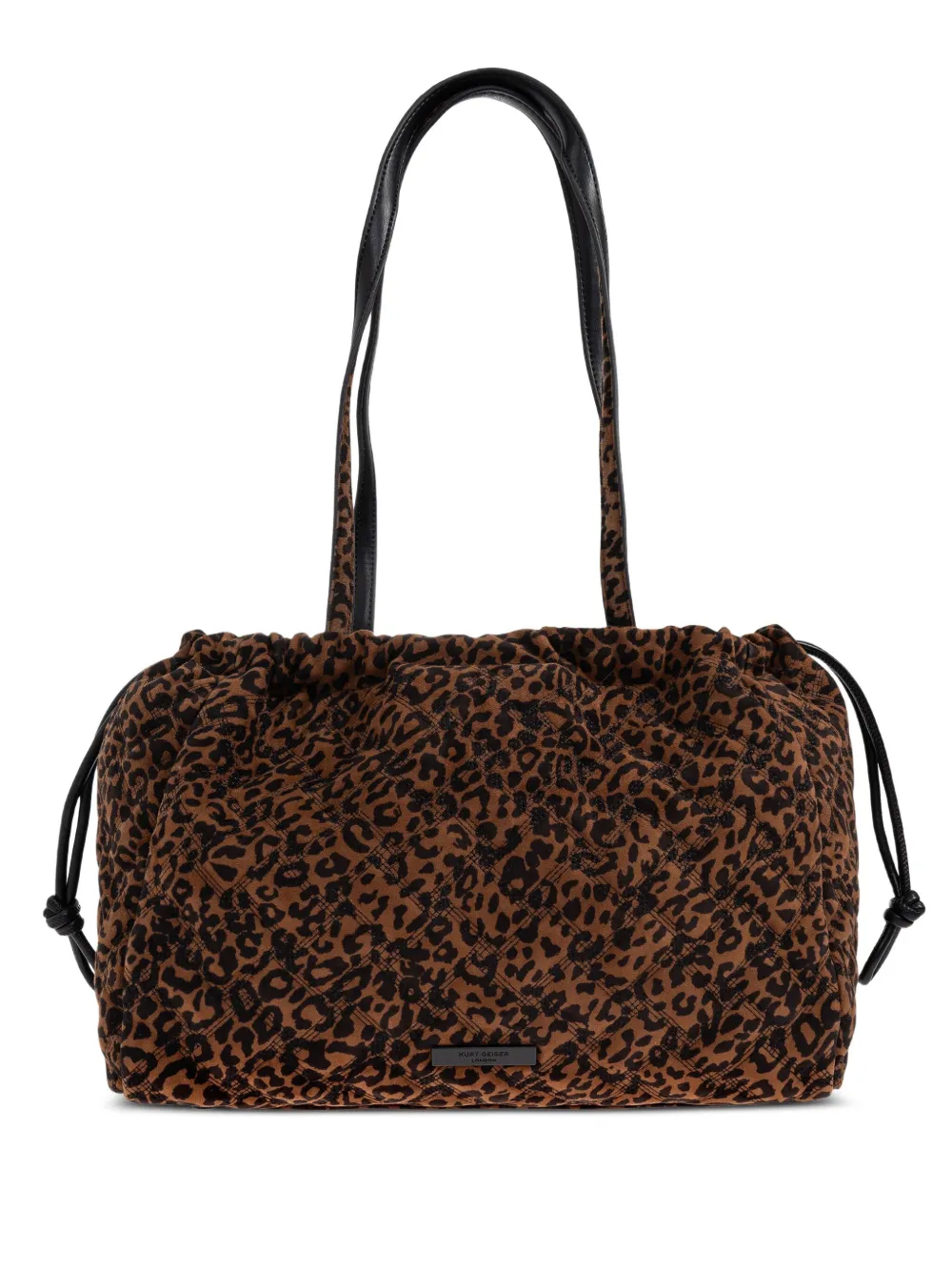 

Стеганая леопардовая сумка-тоут Kensington Kurt Geiger London, коричневый