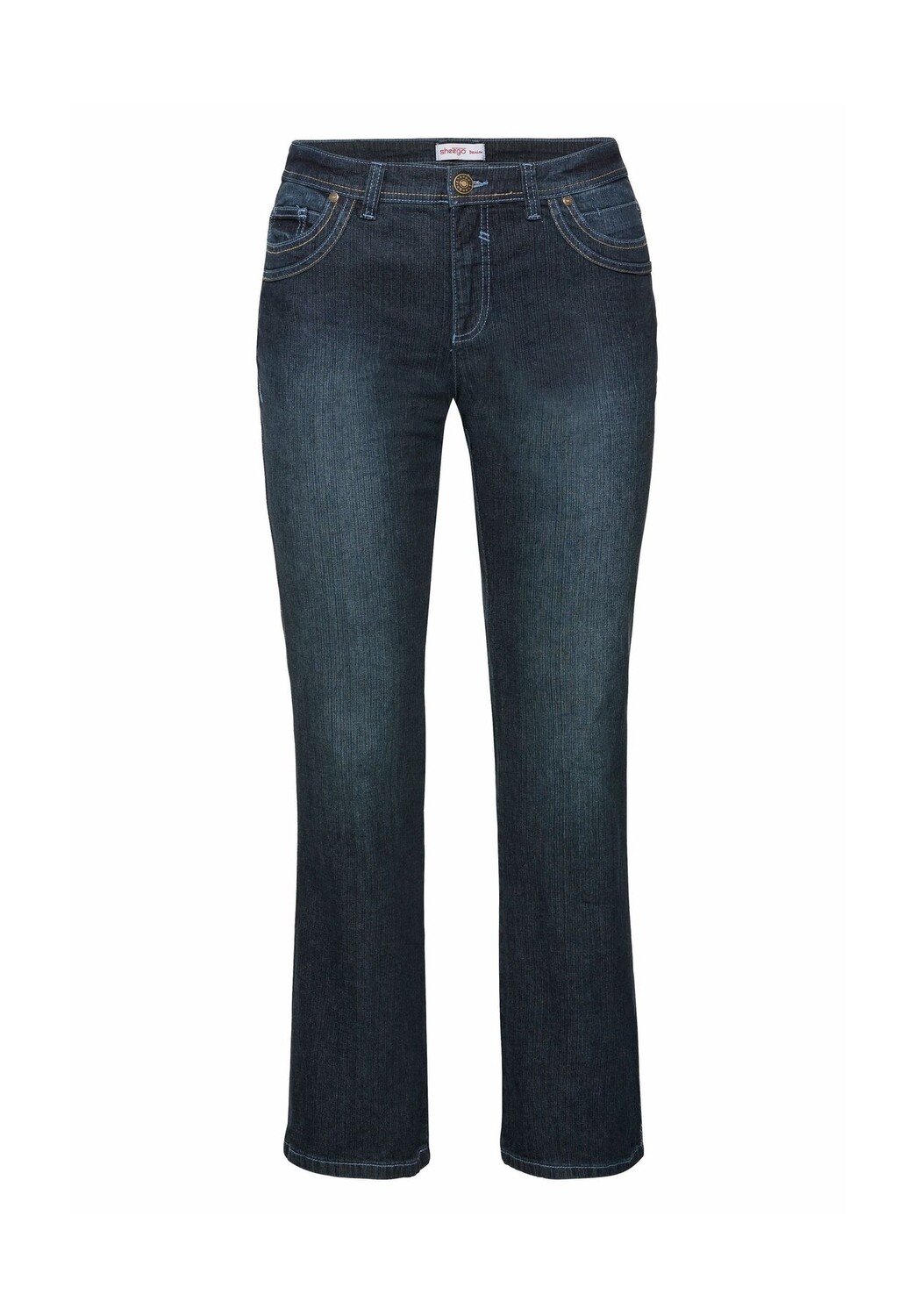 

Джинсы с использованными эффектами sheego, цвет Dark Blue Denim