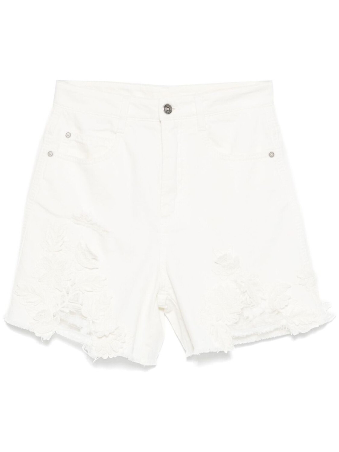 

Ermanno Scervino шорты с цветочной аппликацией, белый