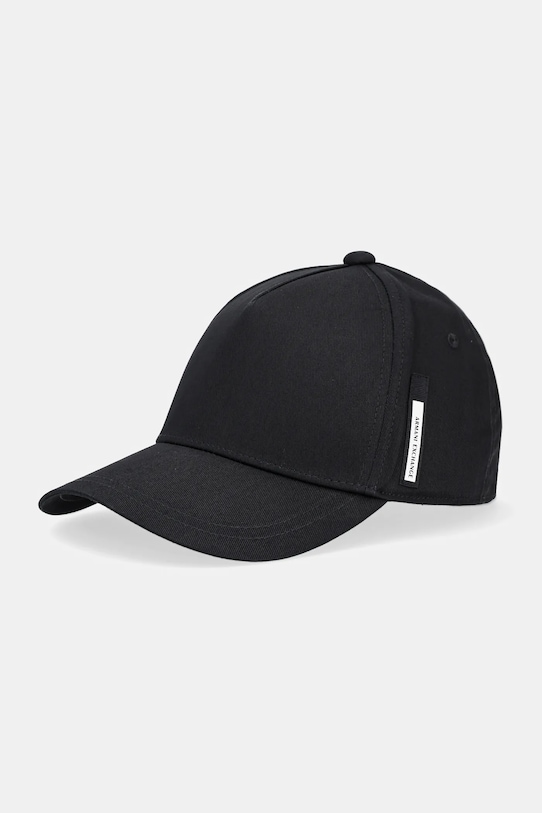 

Хлопковая кепка с козырьком Armani Exchange, черный