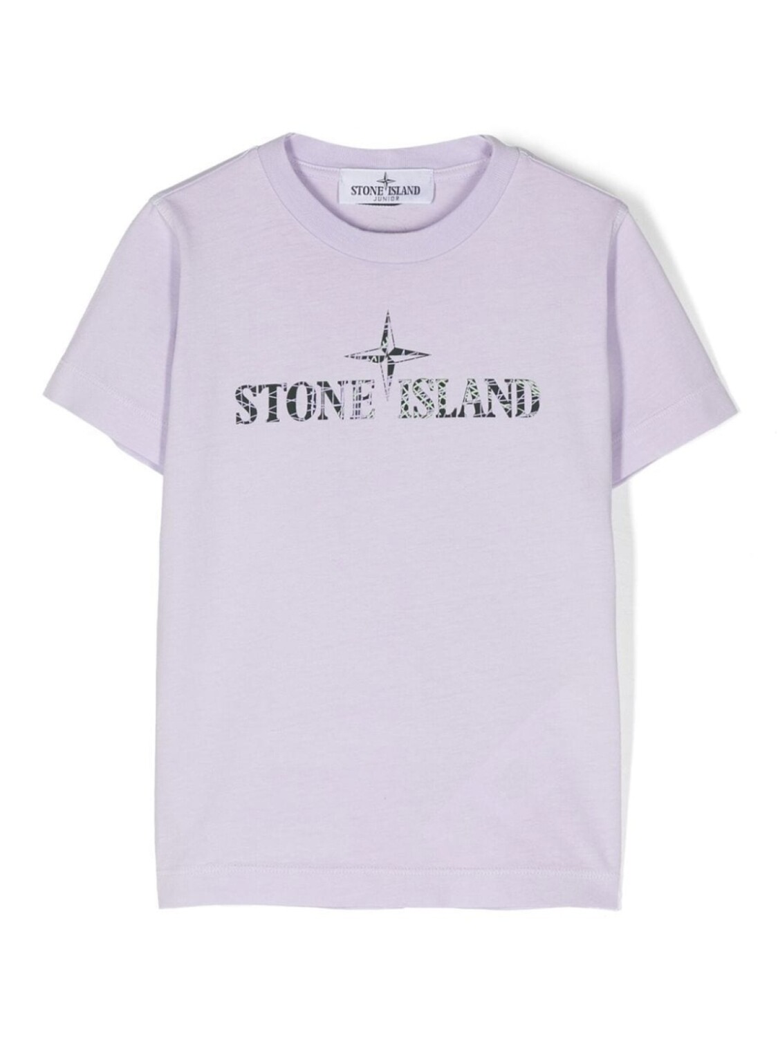 

Stone Island Junior футболка с логотипом, фиолетовый
