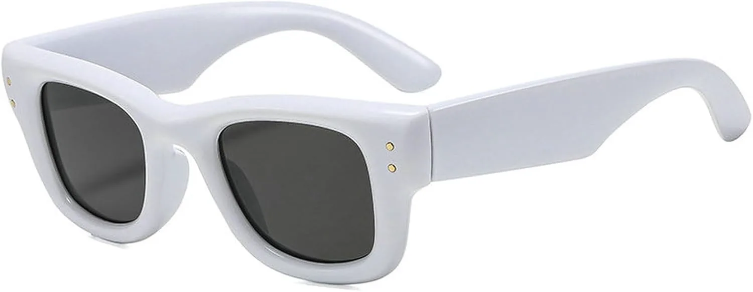 

Солнцезащитные очки COTIA квадратной формы для женщин и мужчин, модные, милые, массивные, в стиле ретро, ​​с толстой оправой, в стиле Y2K и хип-хоп, White