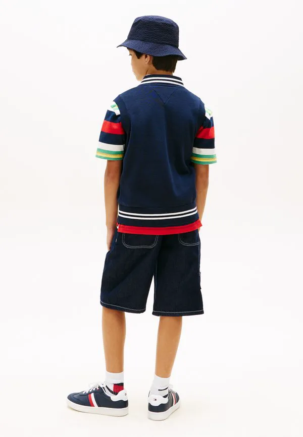 Базовый свободный свитер-жилет из ребристой вязки. Tommy Hilfiger, Dark Night Navy — фото 3