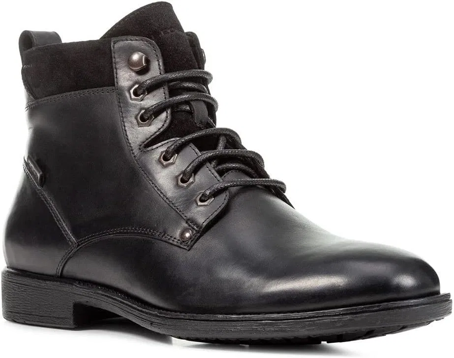 Ботинки Geox U Jaylon Herrenschuhe Stiefeletten Schnürstiefelette Schwarz Business, C9999 Black — фото 2