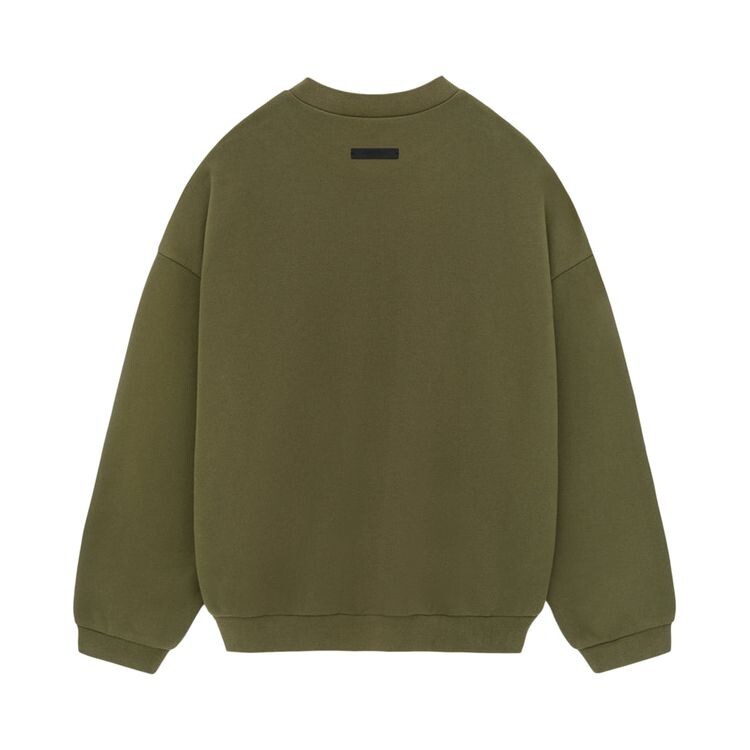Толстовка Fear of God Essentials Fleece Crewneck Military, зеленый — фото 2