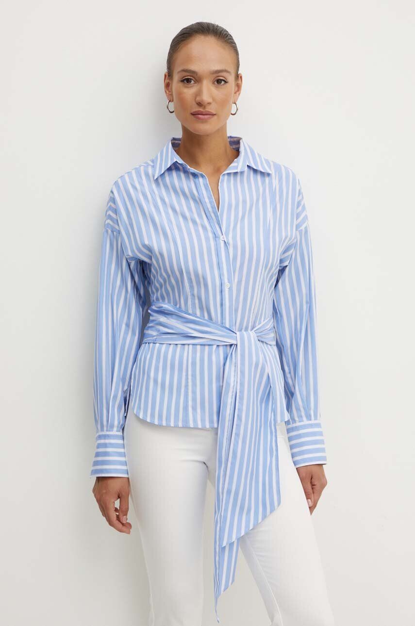

Хлопковая рубашка Weekend Max Mara, синий