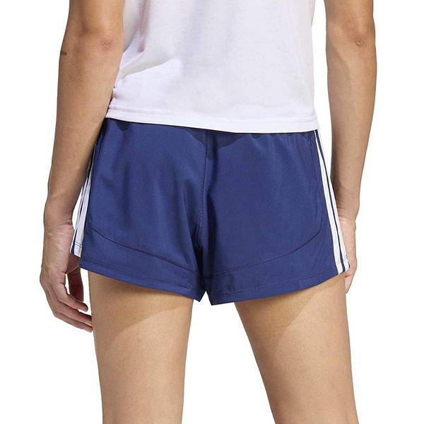 Женские шорты Pacer Workout Woven High Rise Adidas, Dark Blue White — фото 2