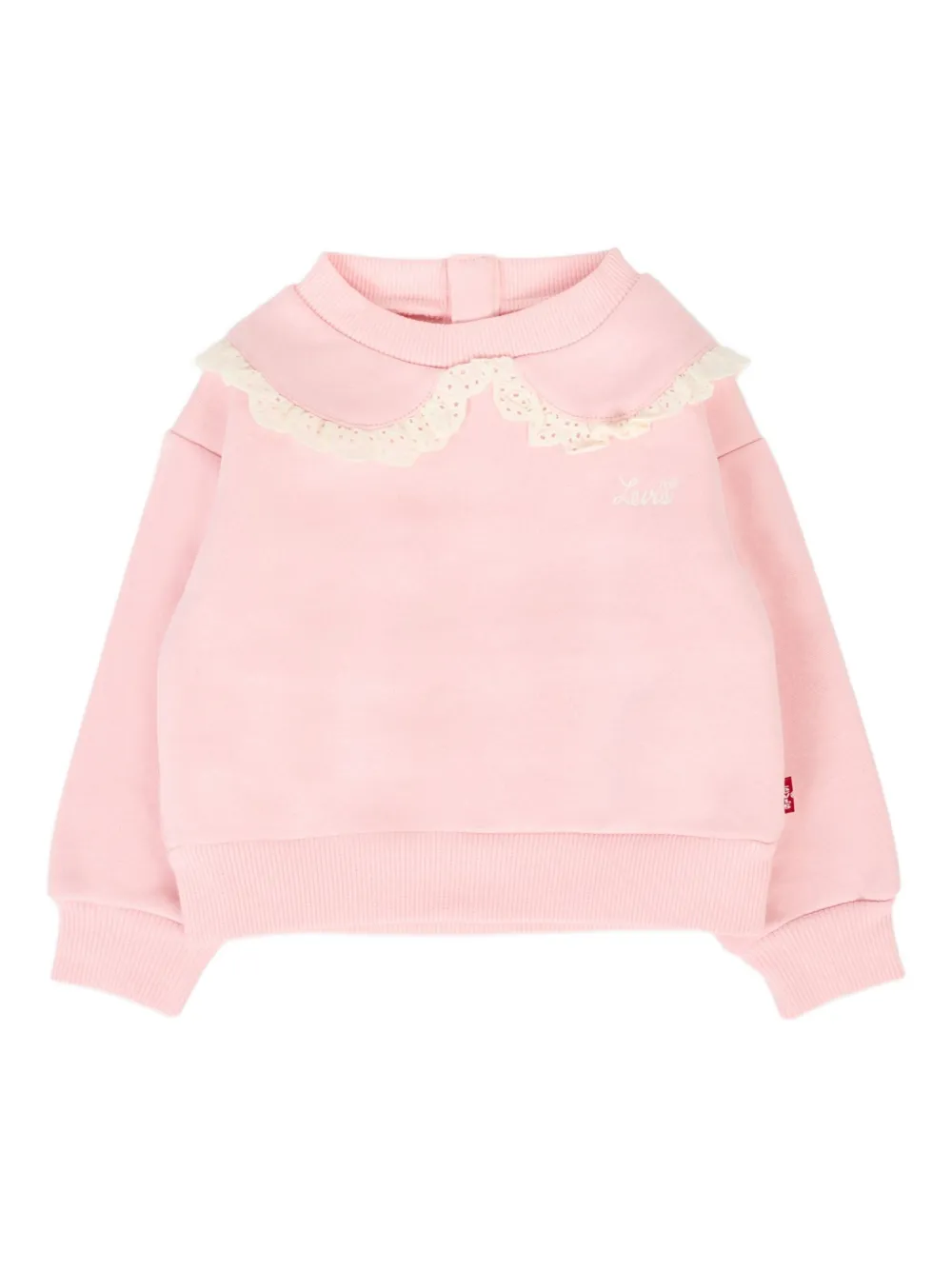 

Толстовка с кружевным воротником Levi's Kids, розовый