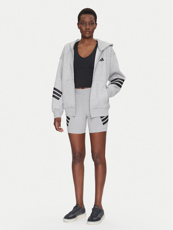 Облегающие байкерские шорты Future Icons 3-Stripes JE0165 Adidas, серый — фото 2