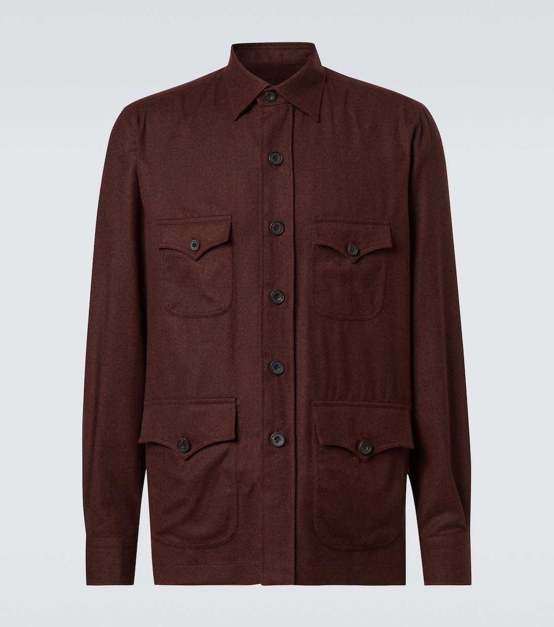 

Полевая куртка из девственной шерсти и фланели Rubinacci, Bordeaux