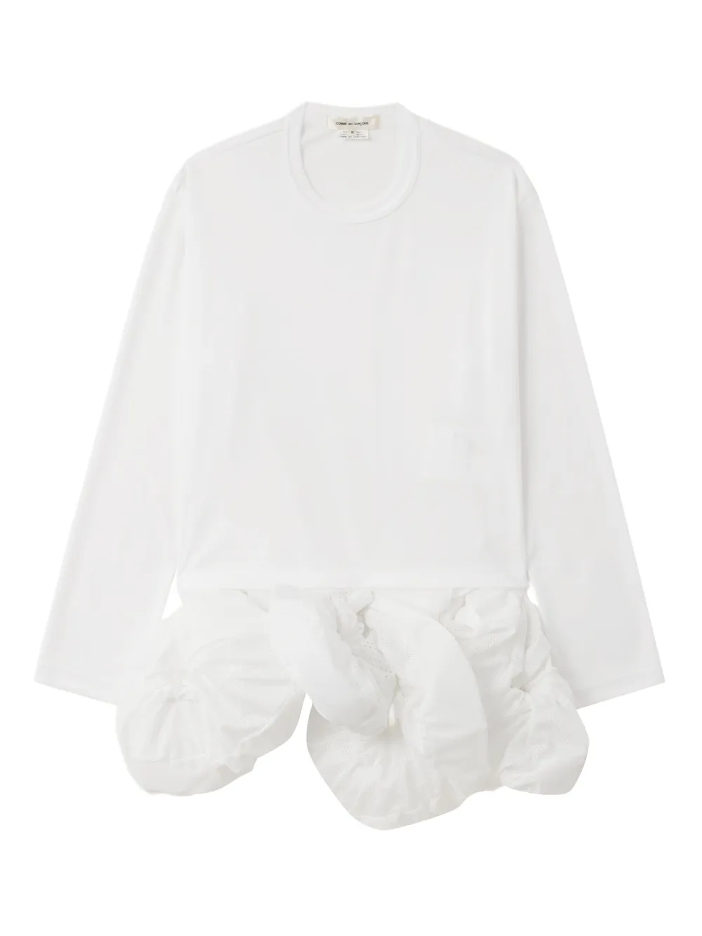 

Футболка с длинными рукавами и вставками COMME DES GARCONS, белый