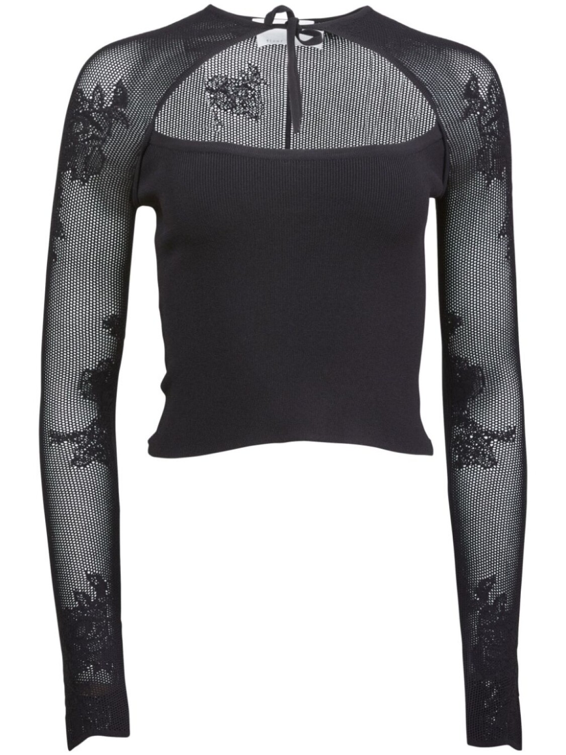 

Кружевной топ с декольте Fleur Du Mal, черный